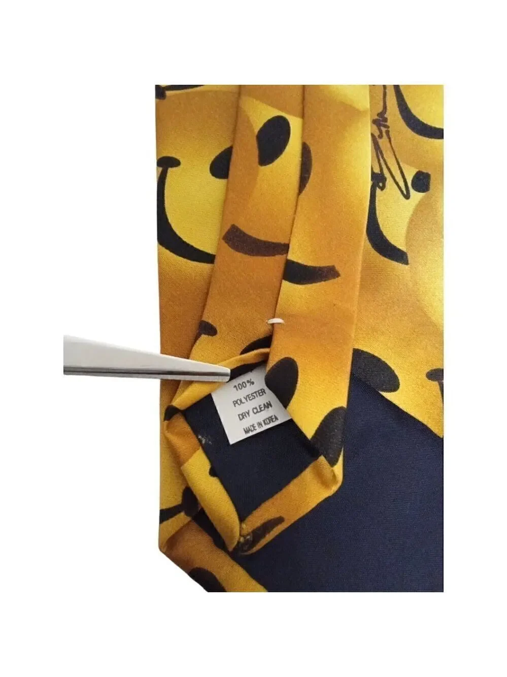 Ralph Marlin Traditional Width Just Smiley Polyester Tie
